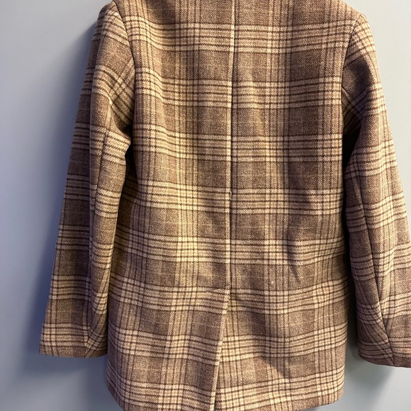 Abercrombie & Fitch Women's Tan Plaid Blazer - Picture 3 of 3